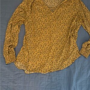 Pleione Yellow Floral Blouse